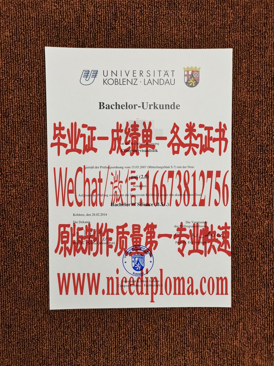 仿制科布伦茨-兰道大学毕业证学位原版