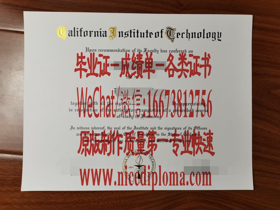 加州理工学院毕业证文凭办理订制