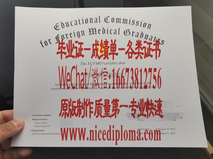 原版仿制美国ECFMG国际医生资格证