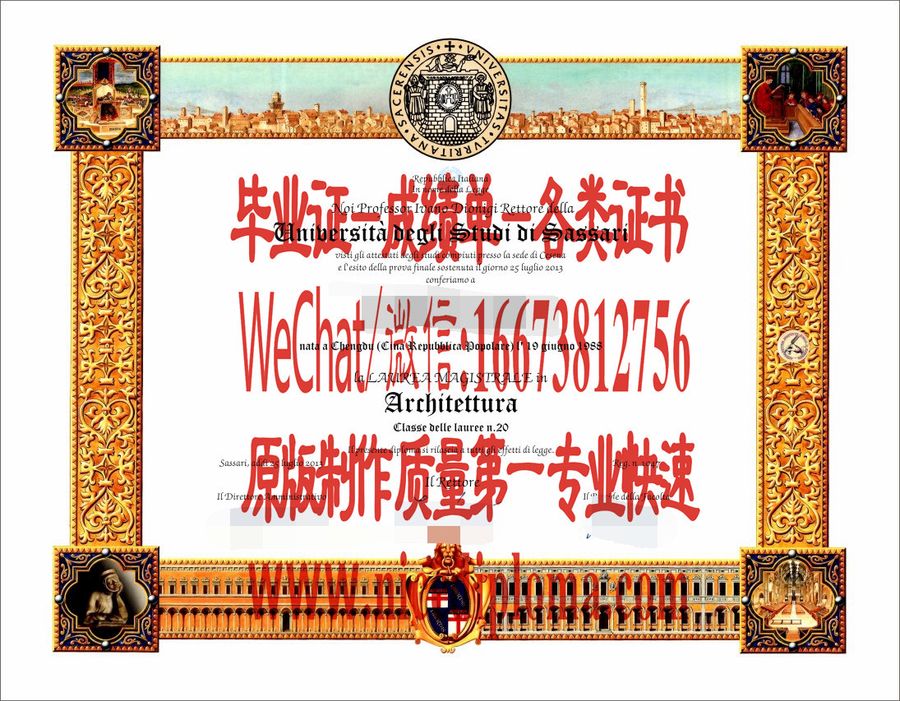 萨萨里大学毕业证原版仿制